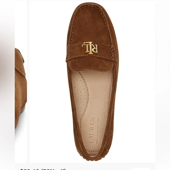 Ralph Lauren Women's Brown Suede Loafers, 7
