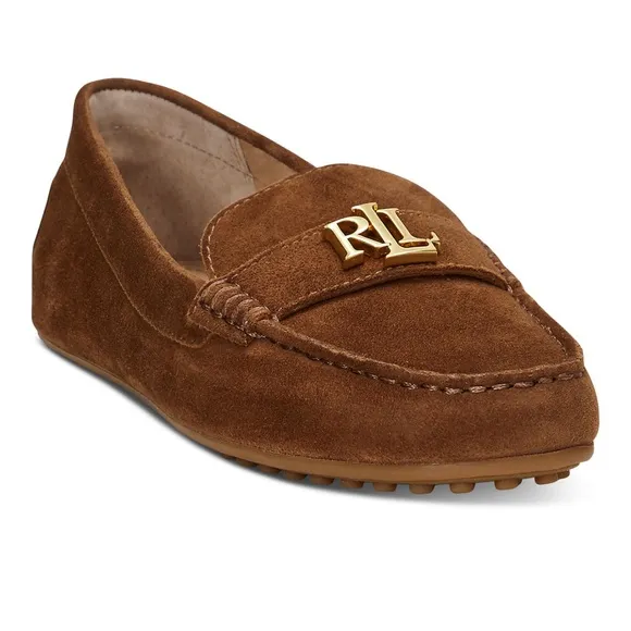 Ralph Lauren Women's Brown Suede Loafers, 7