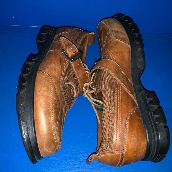 Ralph Lauren Polo Sport 503002 Brown Tan Lace Up Oxford Duck Shoes Men’s 11D