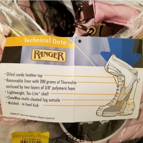 Ranger TUNDRA II Boots Realtree Pink Camo Oiled Leather Winter Snow Waterproof