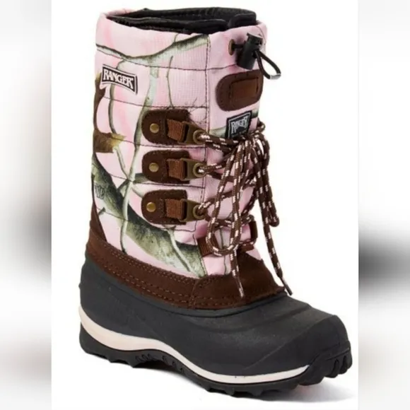 Ranger TUNDRA II Boots Realtree Pink Camo Oiled Leather Winter Snow Waterproof