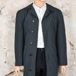 Rare - 50s/60s Grey &amp; Black Plaid BOSTON HARBOR Trench Coat  McGREGOR -40R