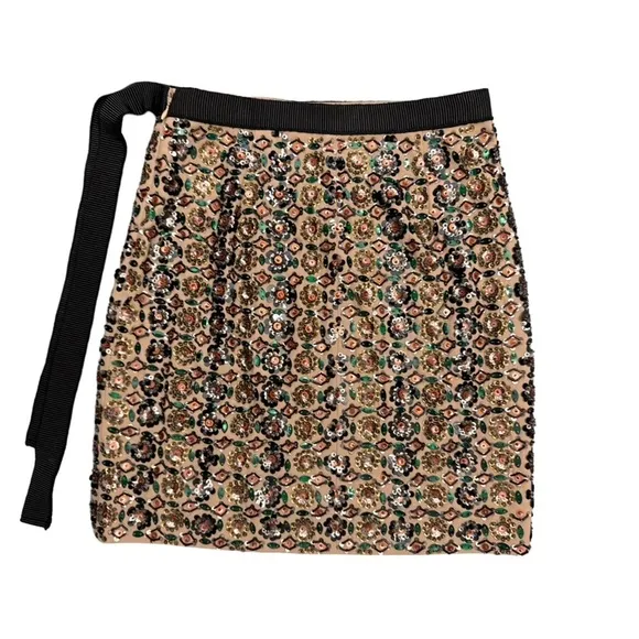 RARE J.Crew Collection Embellished | Size 4 | Beaded Party Skirt Festive Glam