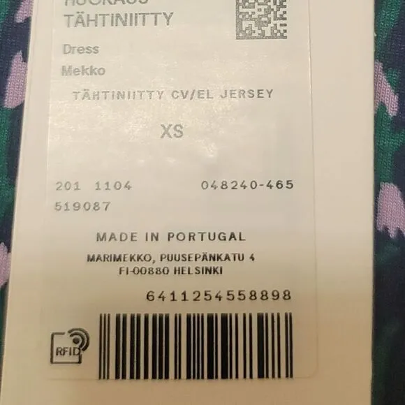 RARE Marimekko jersey dress xs new nwt