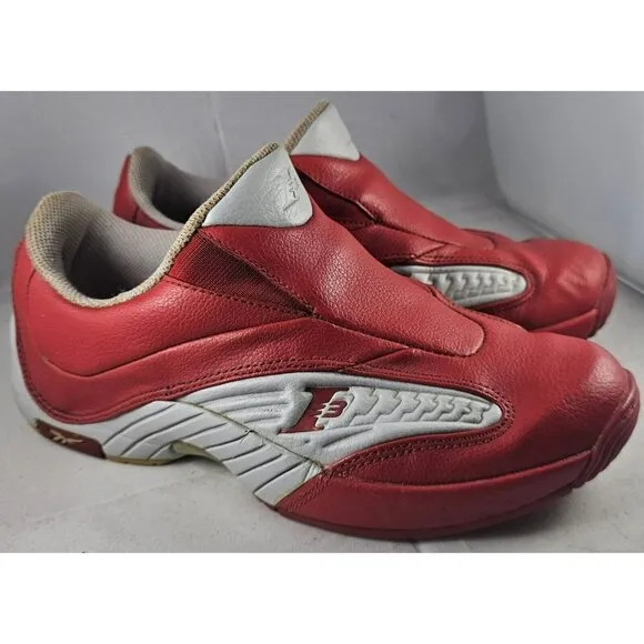 Rare Reebok 13 Men's Answer Red /Grey Slip-On Shoes  Size 7