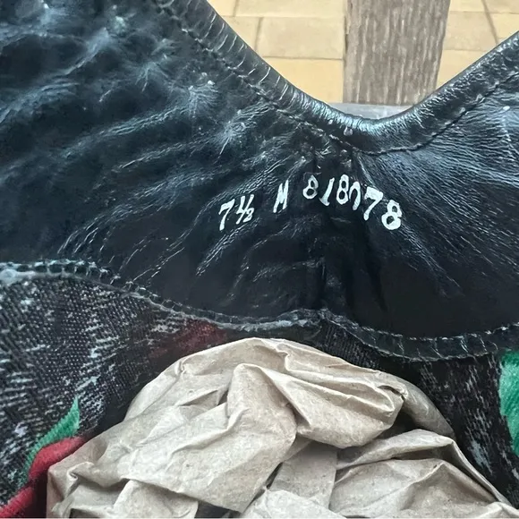 Rare Vintage 80s Zodiac Black Leather Studded Cowgirl Boots –  7.5 – Vibram Sole