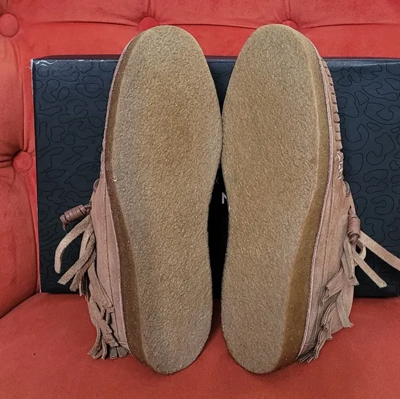 Rebecca Minkoff x Sperry Women’s Fringe Tan Chukka Boots STS87070 Size 10