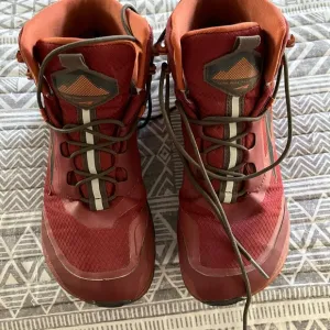 Red Hiking Boots
