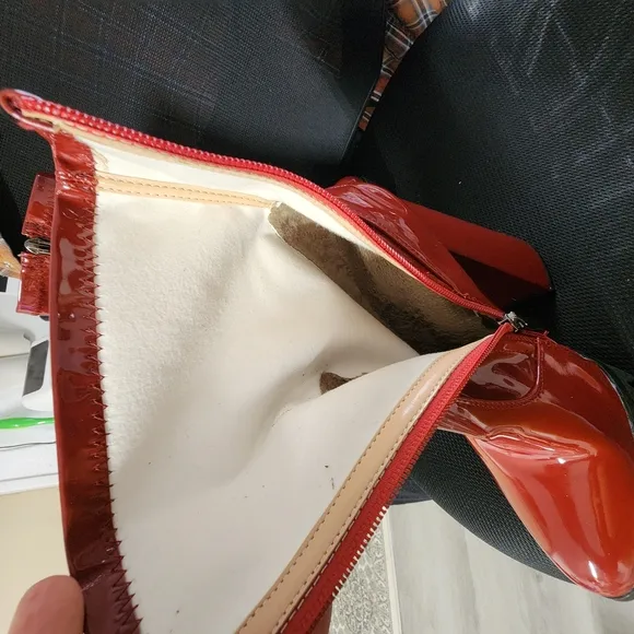 Red Platform Ankle Doll | Boots Size 7