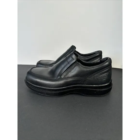 Red Wing Shoes 6646 Men’s 8 D Black Leather Steel Toe Safety Slip On (01/13)