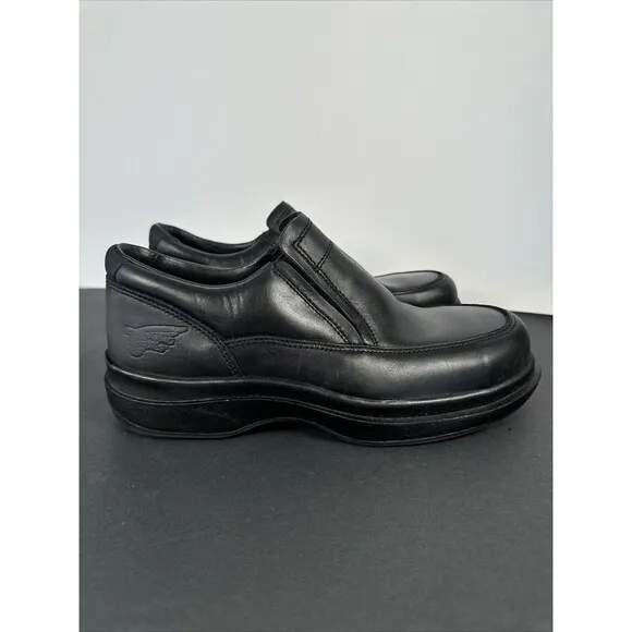 Red Wing Shoes 6646 Men’s 8 D Black Leather Steel Toe Safety Slip On (01/13)