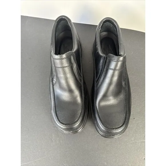 Red Wing Shoes 6646 Men’s 8 D Black Leather Steel Toe Safety Slip On (01/13)