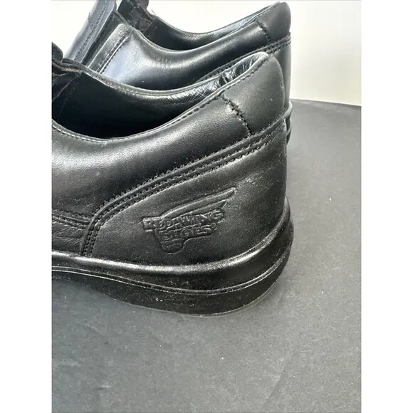Red Wing Shoes 6646 Men’s 8 D Black Leather Steel Toe Safety Slip On (01/13)