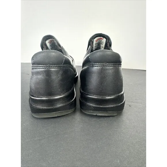Red Wing Shoes 6646 Men’s 8 D Black Leather Steel Toe Safety Slip On (01/13)