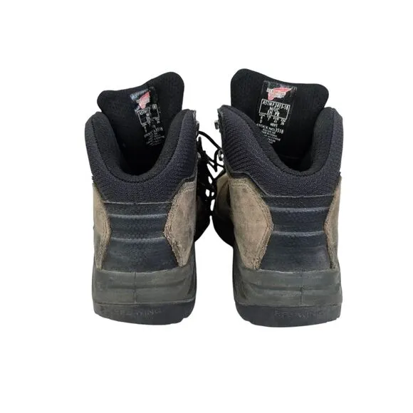 Red Wing Shoes Mens Waterproof Brown and Black Steel Toe Hiking Field Boots US 8