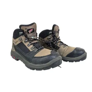 Red Wing Shoes Mens Waterproof Brown and Black Steel Toe Hiking Field Boots US 8
