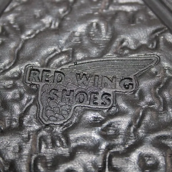Red Wing Sz 15 D Black Lace Up Faux Leather Upper Fabric Inner USA Made Shoes