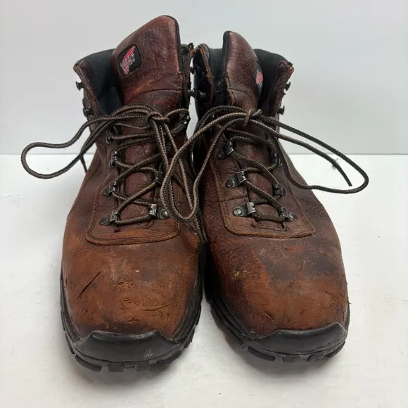 Red Wing Work Construction Boots Brown Leather Lace-up ASTM 2414 05 size 11