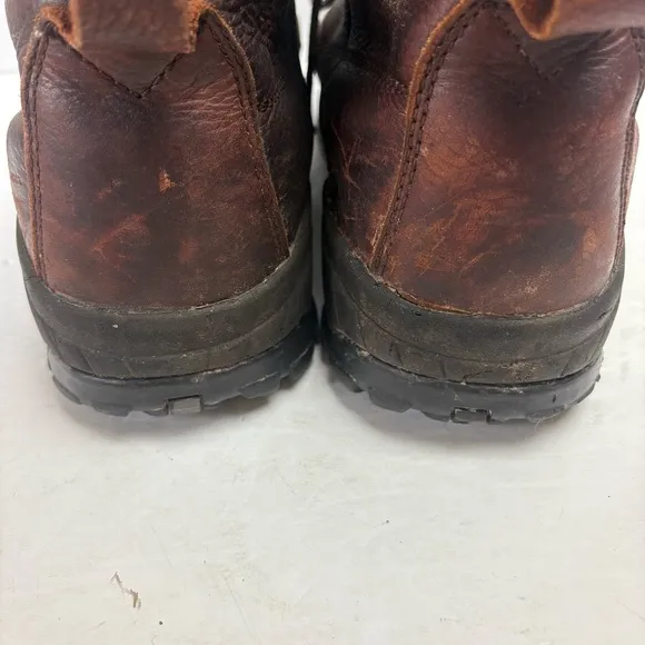 Red Wing Work Construction Boots Brown Leather Lace-up ASTM 2414 05 size 11