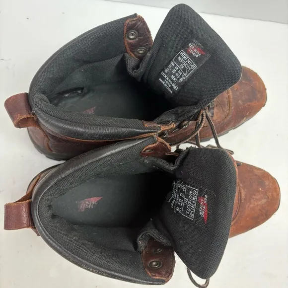 Red Wing Work Construction Boots Brown Leather Lace-up ASTM 2414 05 size 11