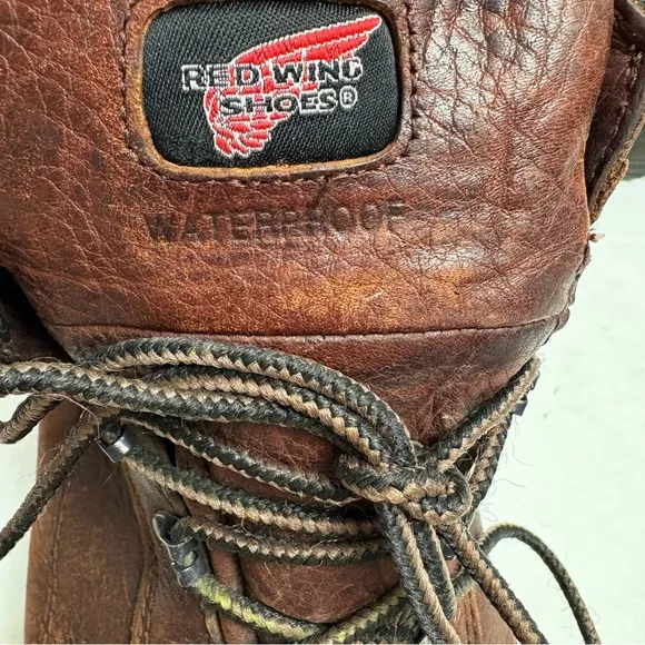 Red Wing Work Construction Boots Brown Leather Lace-up ASTM 2414 05 size 11