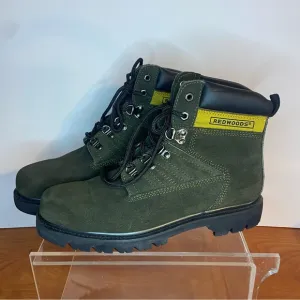 Redwoods Men's 5” Premium Oil Resist 8.5 E Olive Green Lace-Up Boots