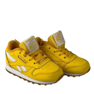Reebok Classic Leather Infants Toddler Running/Walking Shoes Yellow Sz: 7