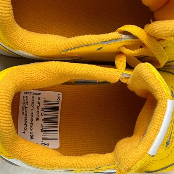 Reebok Classic Leather Infants Toddler Running/Walking Shoes Yellow Sz: 7