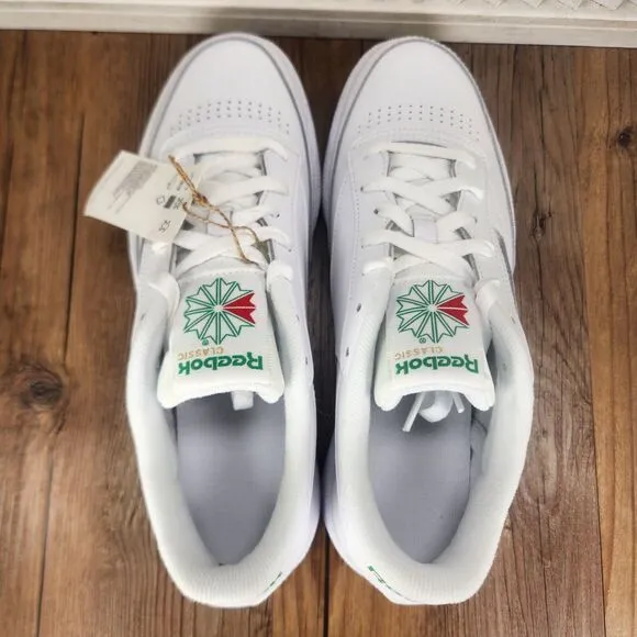 Reebok Club C 85 Mens Size 9 White Glen Green Sport Tennis Sneakers Shoes AR0456