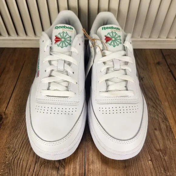 Reebok Club C 85 Mens Size 9 White Glen Green Sport Tennis Sneakers Shoes AR0456