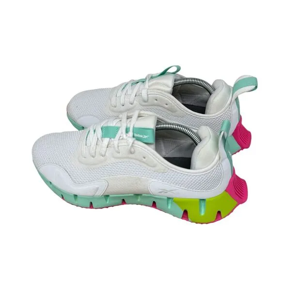 Reebok Zig Dynamica White Athletic Shoes Running Sneakers GZ4803 Womens Size 11