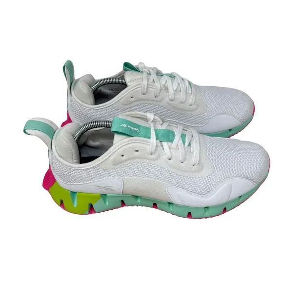 Reebok Zig Dynamica White Athletic Shoes Running Sneakers GZ4803 Womens Size 11