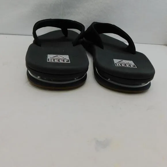 Reef Black Men's Fanning Flip Flop  with Bottle Opener Size 12 New