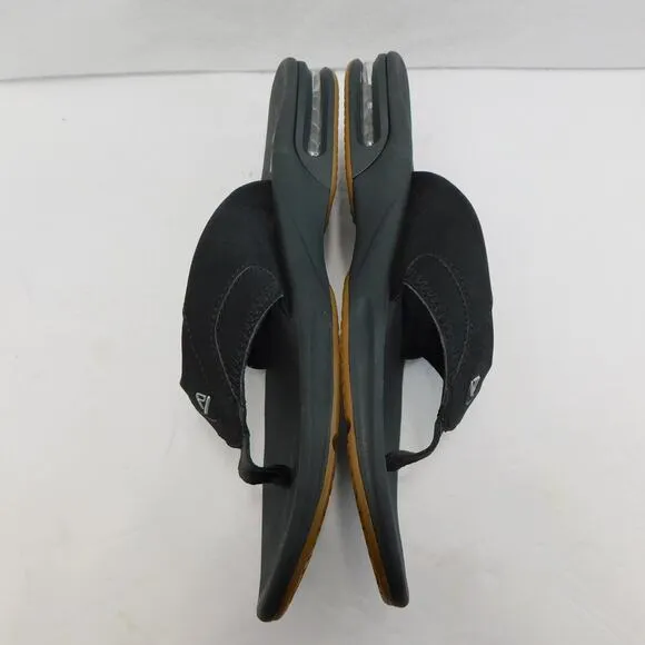 Reef Black Men's Fanning Flip Flop  with Bottle Opener Size 12 New