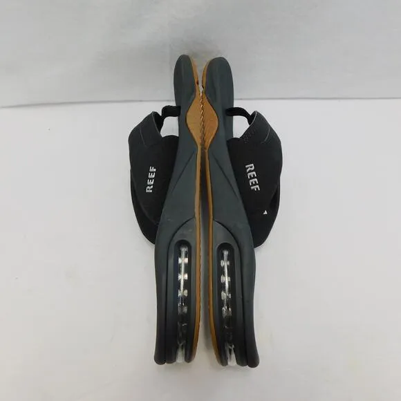 Reef Black Men's Fanning Flip Flop  with Bottle Opener Size 12 New