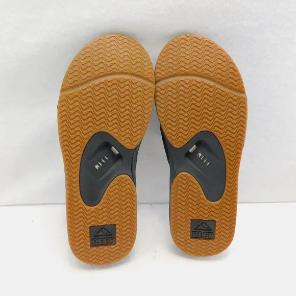 Reef Black Men's Fanning Flip Flop  with Bottle Opener Size 12 New