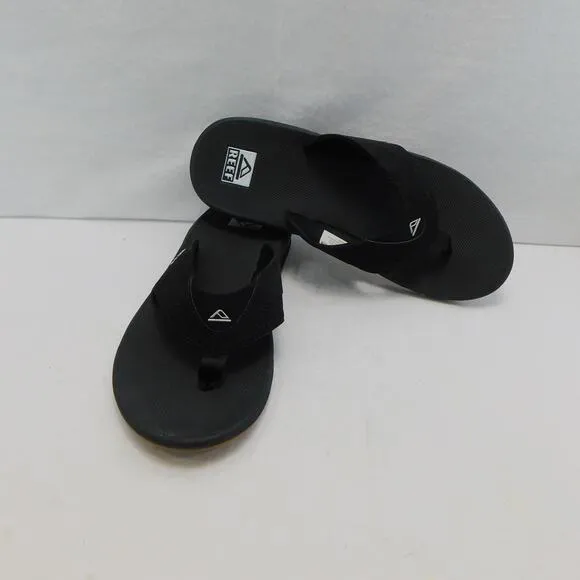 Reef Black Men's Fanning Flip Flop  with Bottle Opener Size 12 New