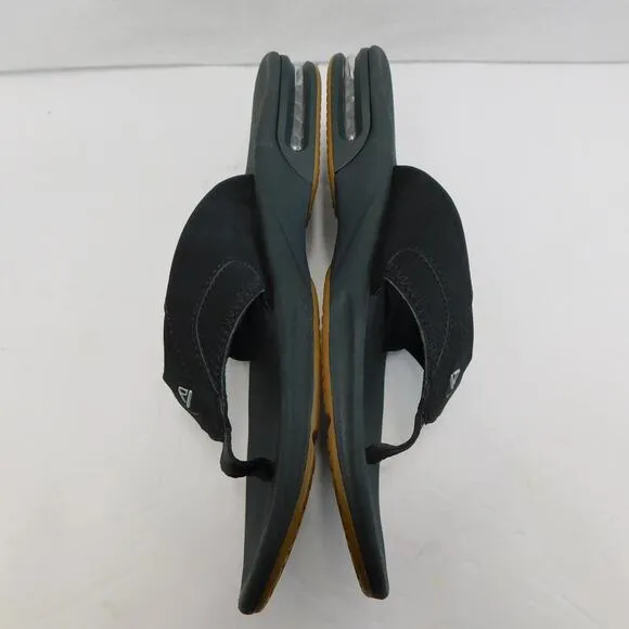 Reef Black Men's Fanning Flip Flop  with Bottle Opener Size 12 New