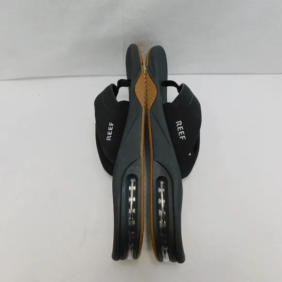 Reef Black Men's Fanning Flip Flop  with Bottle Opener Size 12 New