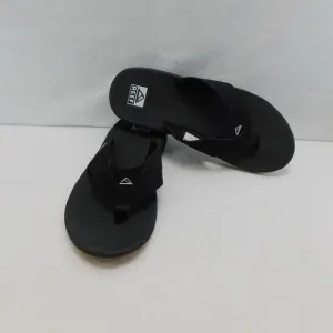 Reef Black Men's Fanning Flip Flop  with Bottle Opener Size 12 New