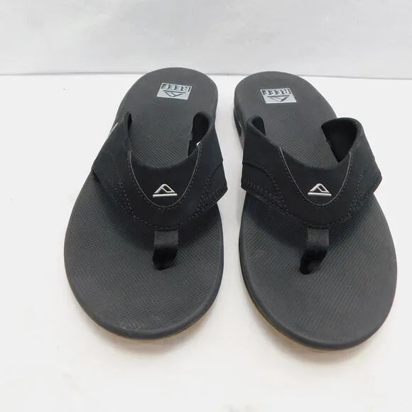 Reef Black Men's Fanning Flip Flop  with Bottle Opener Size 12 New