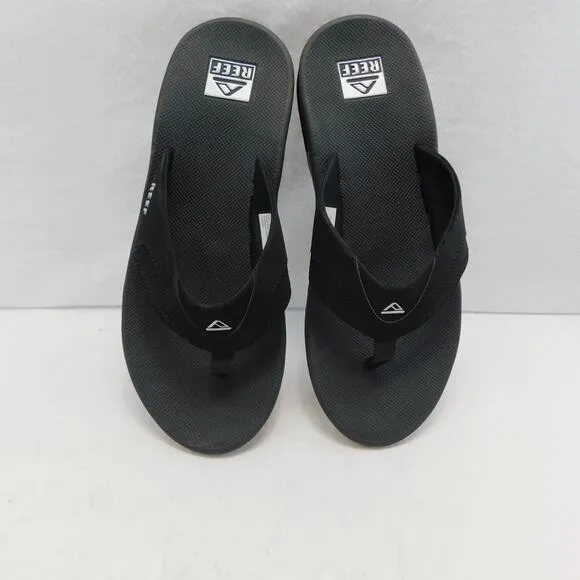 Reef Black Men's Fanning Flip Flop  with Bottle Opener Size 12 New