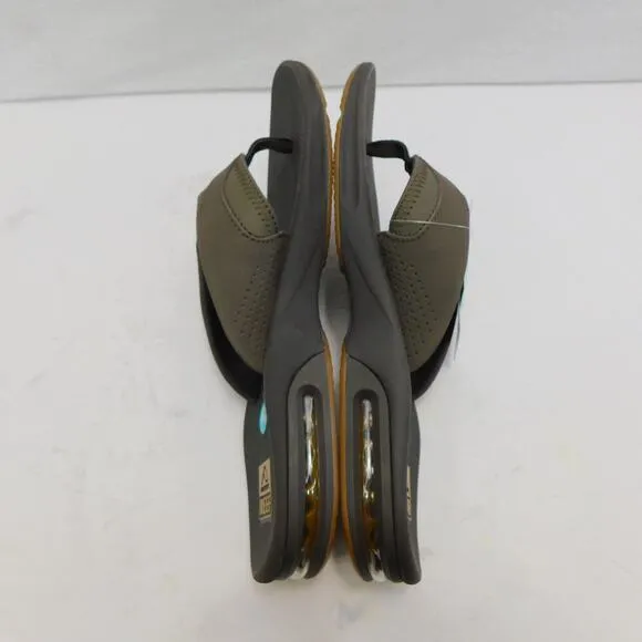 Reef Brown Fanning Men Flip Flops Size 10 with Bottle Opener New
