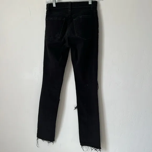 Reformation Camille High Cigarette Jeans | Nile Black | Size 23