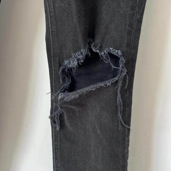 Reformation Camille High Cigarette Jeans | Nile Black | Size 23