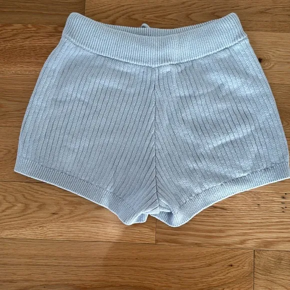 Reformation Cort Ribbed Organic Cotton Pullover &amp; Shorts