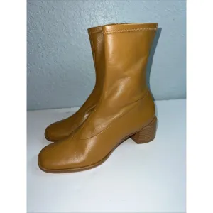 Reformation Women's Louie Nutmeg Stretch Sock Zip Closure Boots Size 7.5