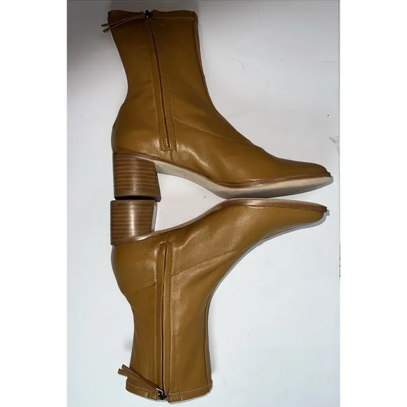 Reformation Women's Louie Nutmeg Stretch Sock Zip Closure Boots Size 7.5