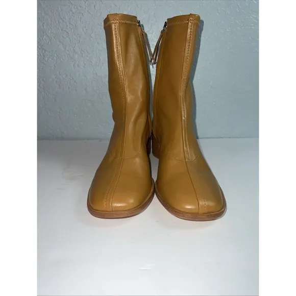 Reformation Women's Louie Nutmeg Stretch Sock Zip Closure Boots Size 7.5