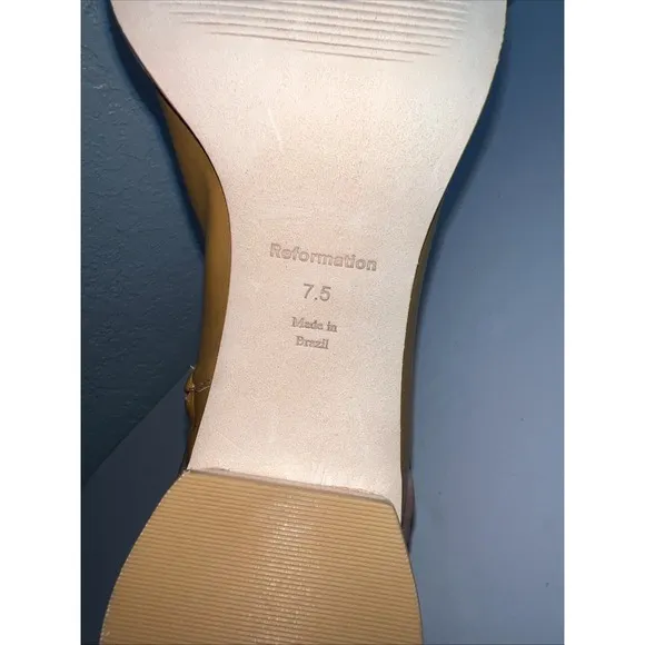 Reformation Women's Louie Nutmeg Stretch Sock Zip Closure Boots Size 7.5